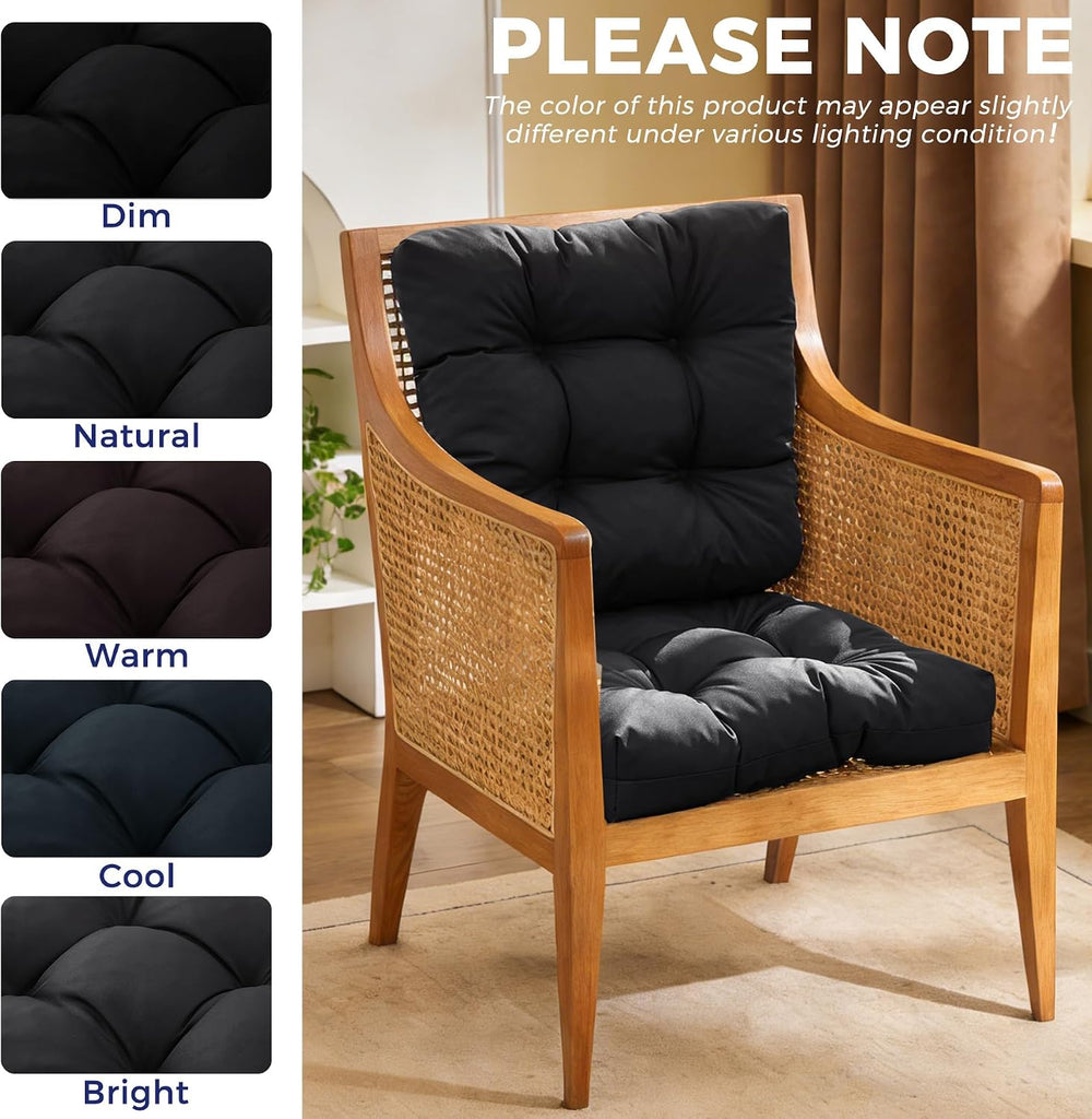 IASEAHK Outdoor Chair Cushions Set of 2, 19" x 19" x 5", Water...