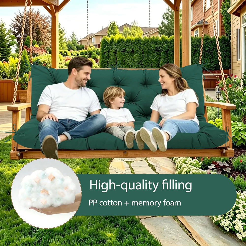 Porch Swing Cushions Waterproof Outdoor Swing Cushions 2-3 Seater Thicken 5&q...