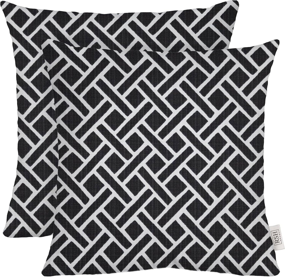 RSH DECOR Square Throw Pillows Set of 2, 17" x 17", Outdoor Pillows...
