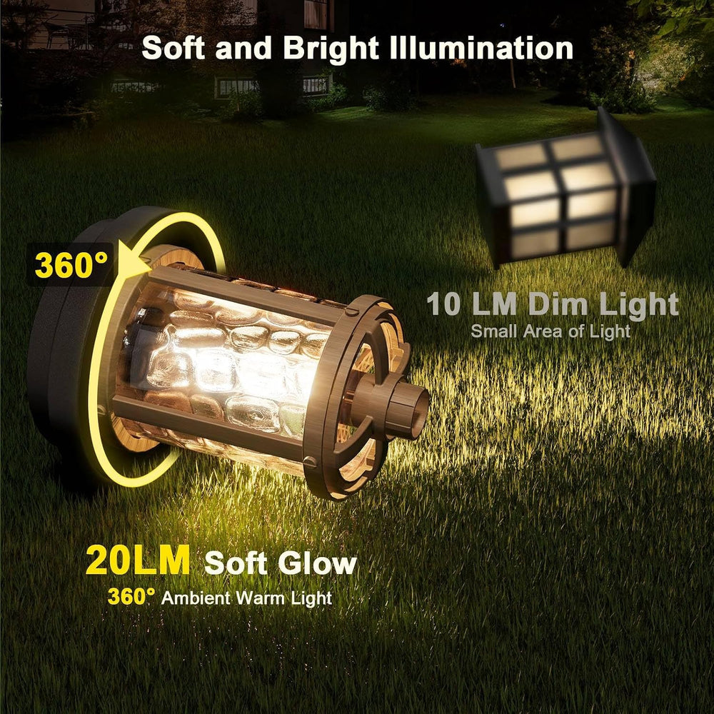 XMCOSY+ Solar Pathway Lights, 6 Pack Solar Outside Garden Landscape Lights
