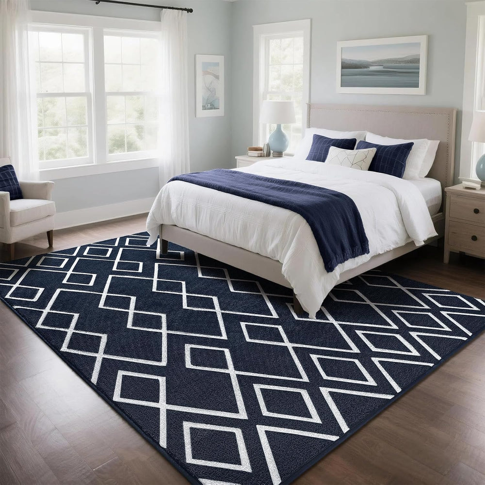 Soft Area Rug for Bedroom, 6x9Ft Moroccan Rugs for Living Room, Geometric Non...