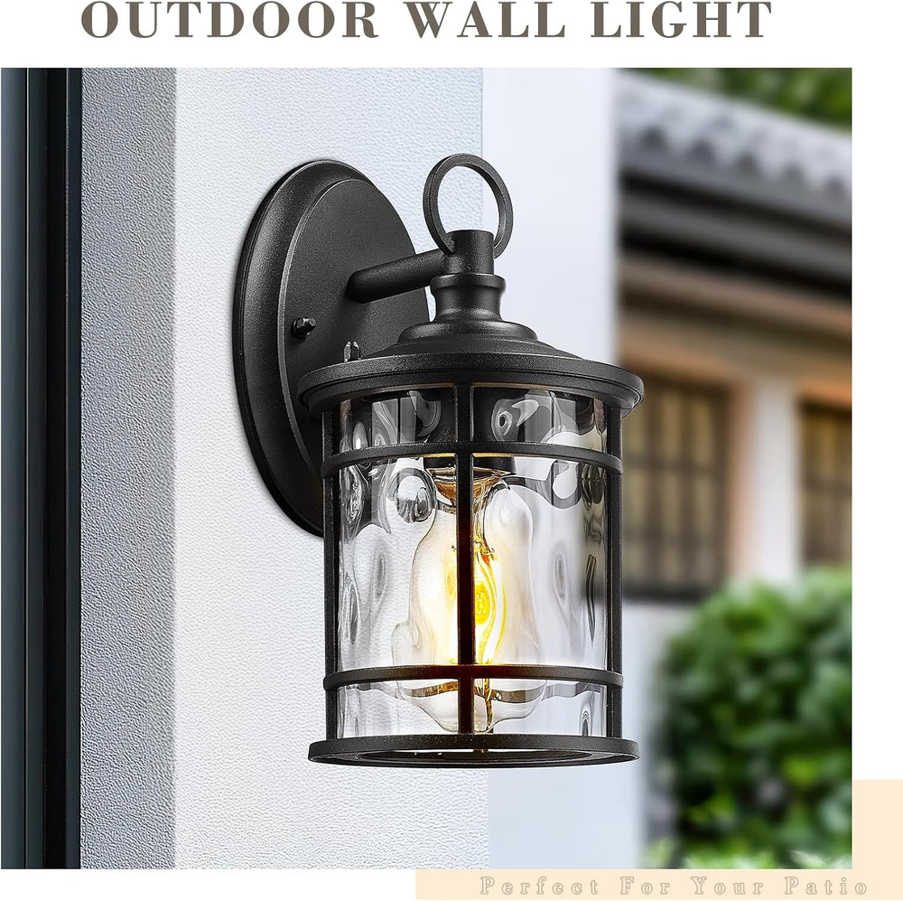 Emliviar 2 Pack Exterior Wall Sconce Light, Anti-Rust Outdoor Lanterns Wall L...