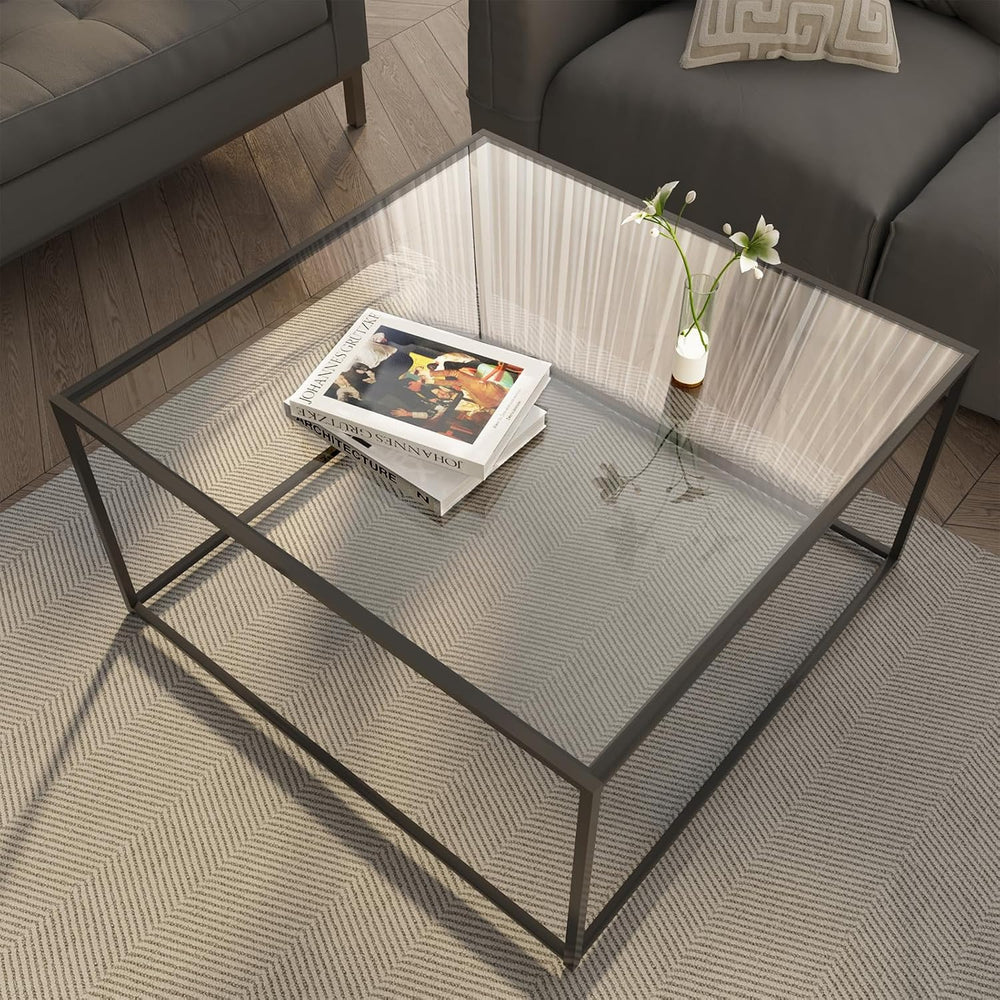 Glass Coffee Table Modern Center Table,Minimalist Coffee Table Sofa Side Tea ...