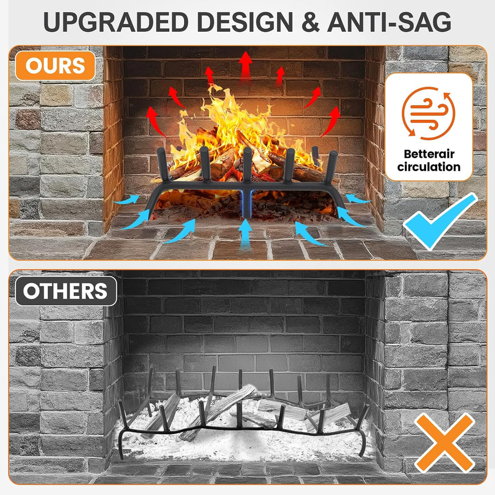 G GOOD GAIN Fireplace Log Grate 17 inch Heavy Duty for Stove Indoor Hearth