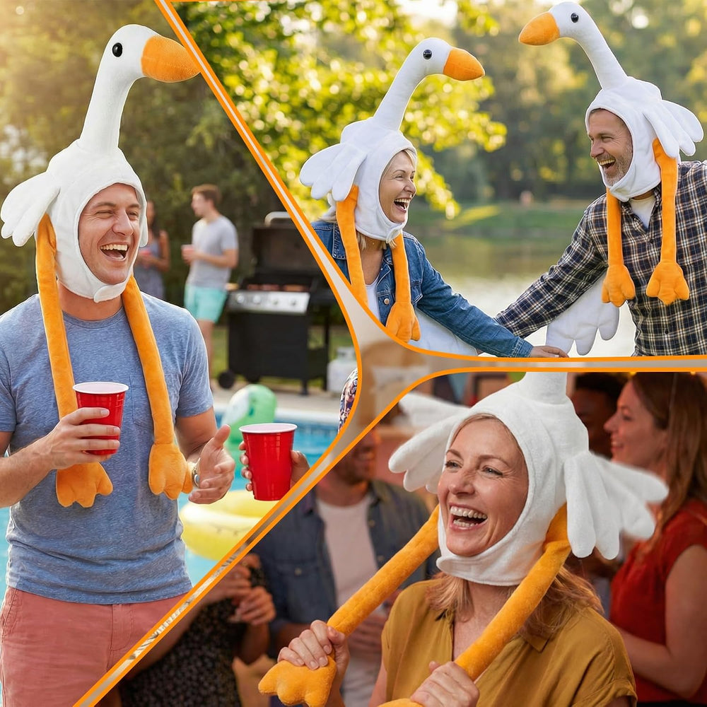 Silly Goose Hat Jumping Hat Moving Wing Party Headwear for Halloween