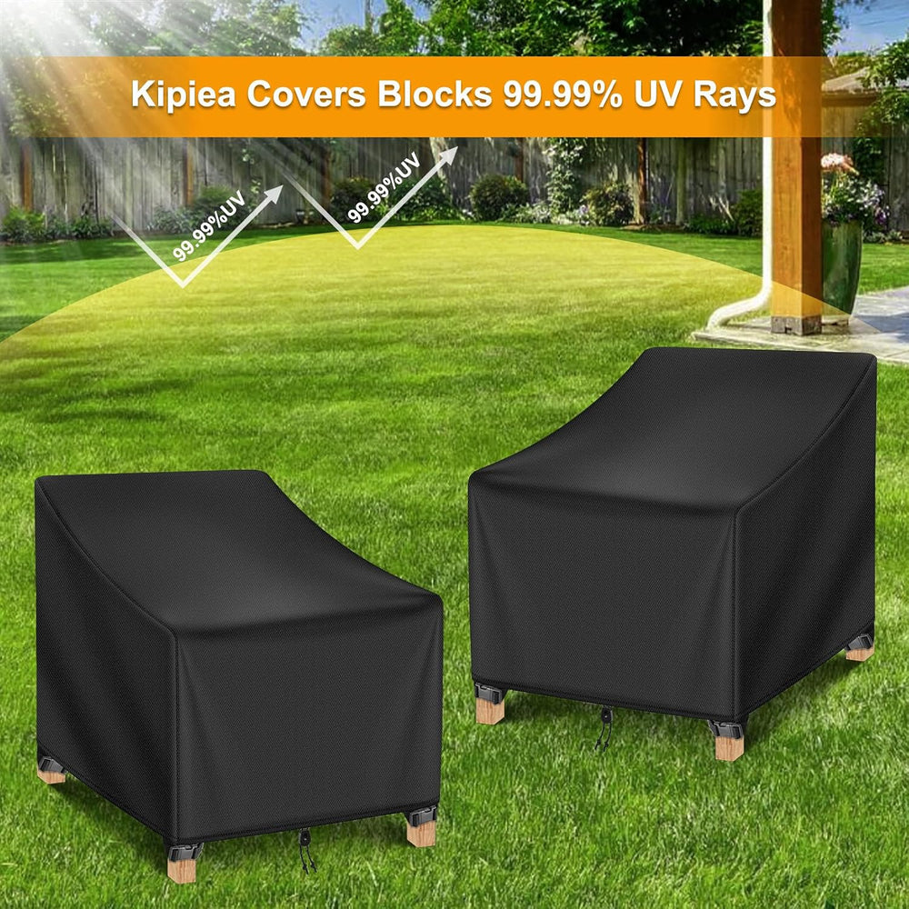 Kipiea Patio Chair Covers Waterproof Winter 2 Pack - Heavy Duty Lawn Outdoor ...