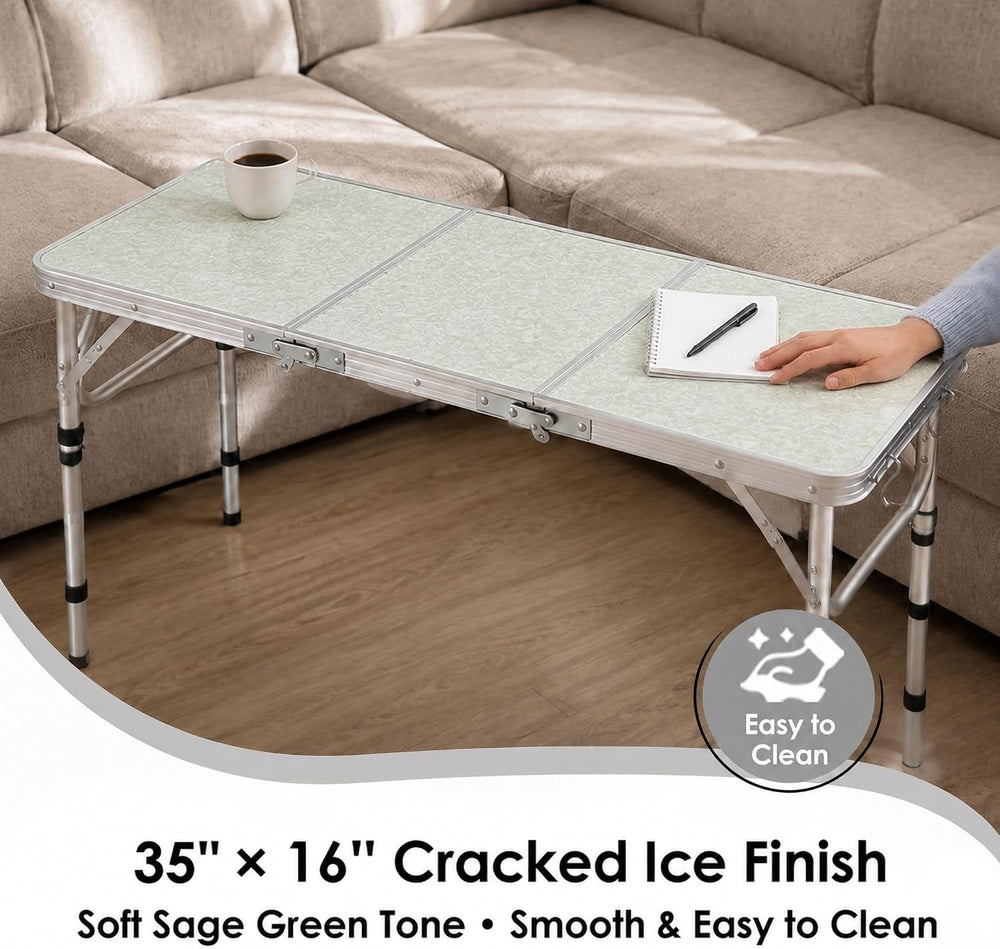 Small Folding Table 3 Foot,Compact Foldable Portable Camping Table
