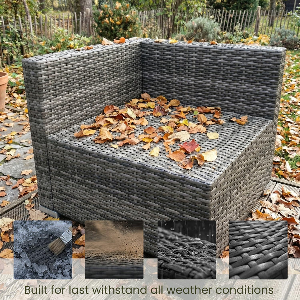LayinSun 8 Piece Patio Furniture Set with Fire Pit Table, Outdoor Conversatio...