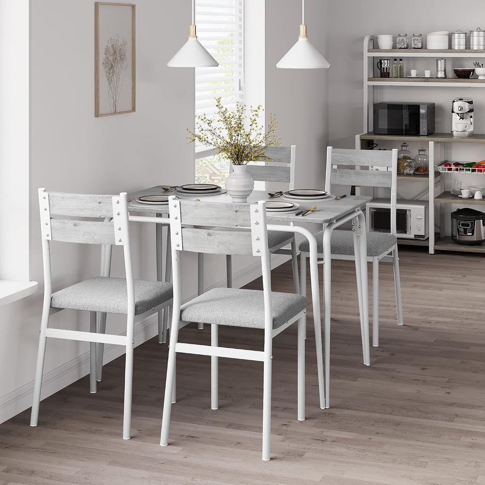 GarveeHome Dining Table for 2, Small Table and Chairs Set of 2, Square Dinett...