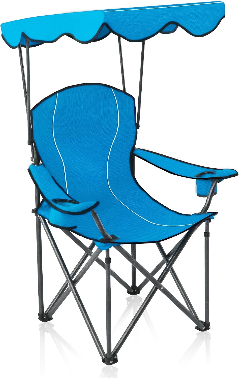 ALPHA CAMP Heavy Duty Canopy Camping Chairs with Adjustable Sunshade