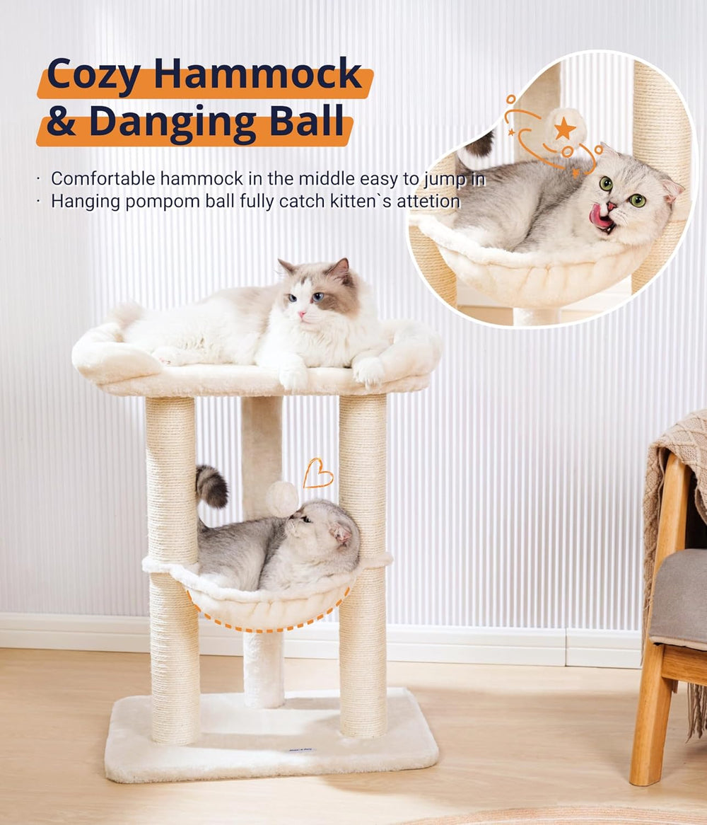 Happi N Pets Cat Tree, Cat Scratching Posts with Large Bed for Big Cats