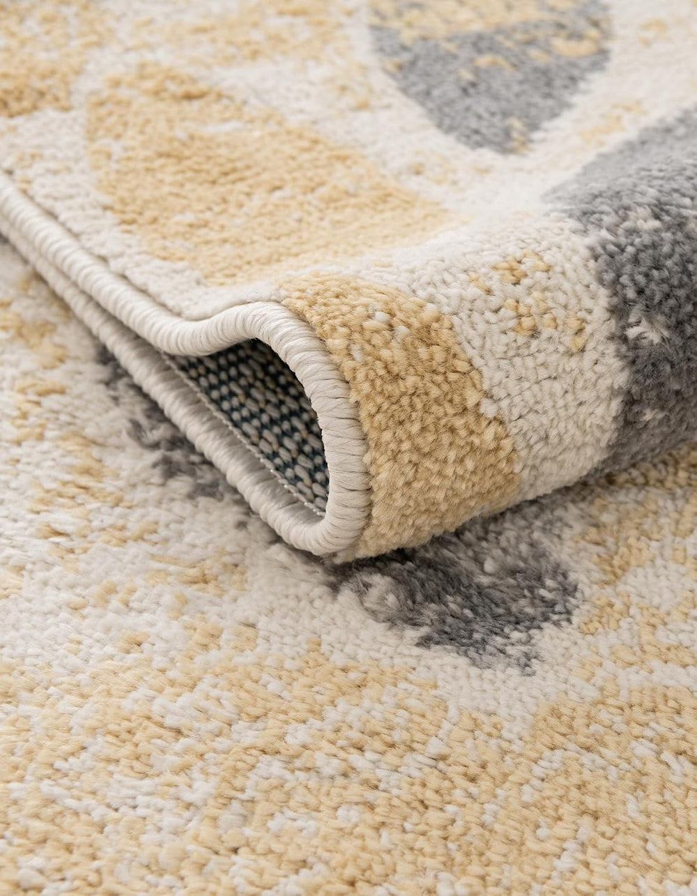 Rugs.com - Charleston Rug – 8' x 10' Yellow Easy-Clean Rug Modern Flo...