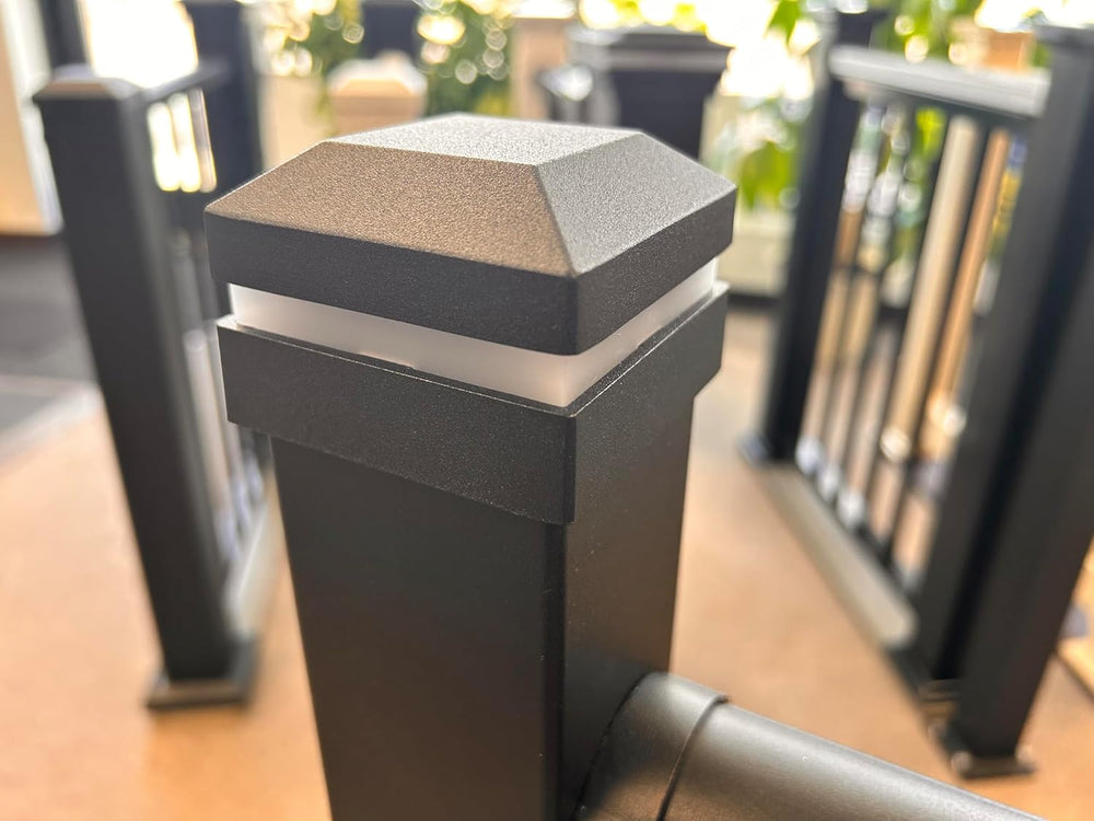 Tru-Scapes® 2.5” Aluminum LED Low Voltage Deck & Fence Post Cap Light (Bl...