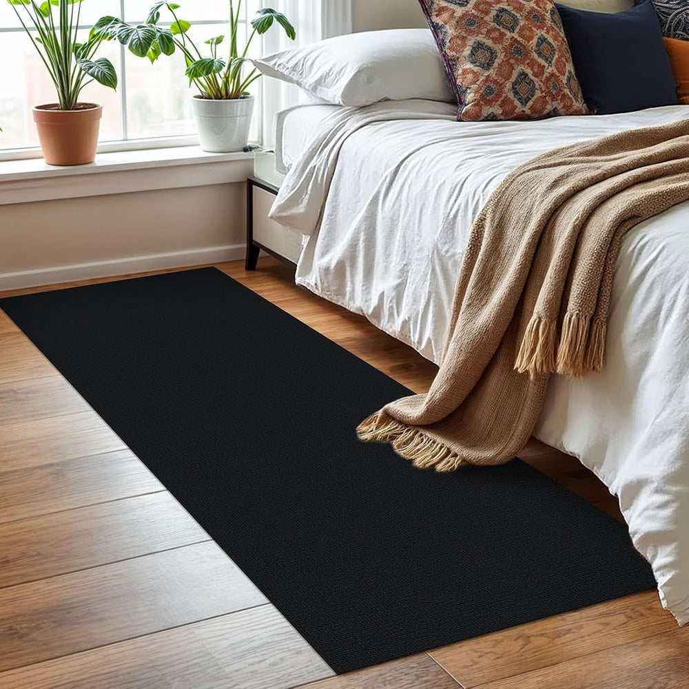 KOZYFLY 2x6 Runner Carpet, Washable Non Slip Entryway Hallway Rug, Black