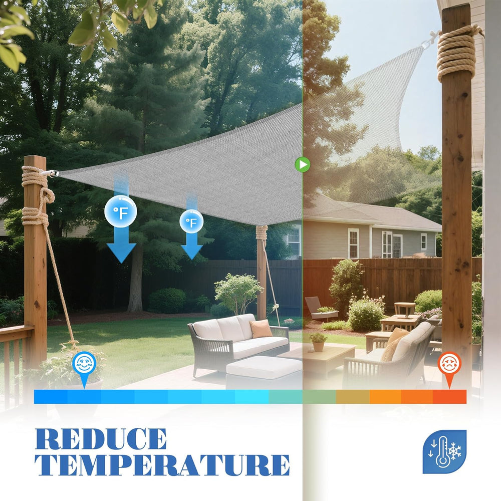 ECOOPTS 20'x20' HDPE Sun Shade Sail Rectangle Canopy Shades for Outdo...