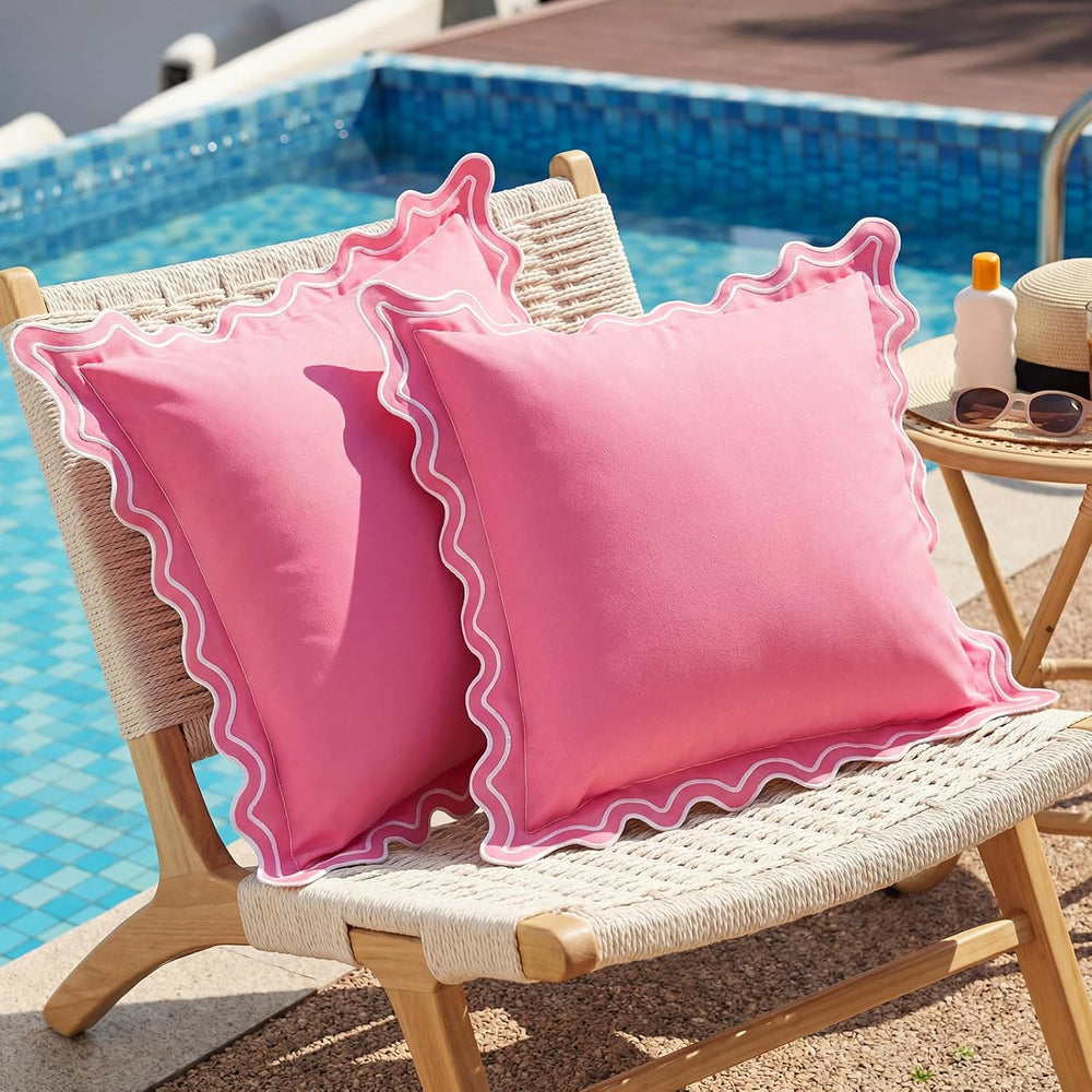 Novabright 4 Pack Outdoor Waterproof Pillow Covers Decorative Farmhouse Garde...