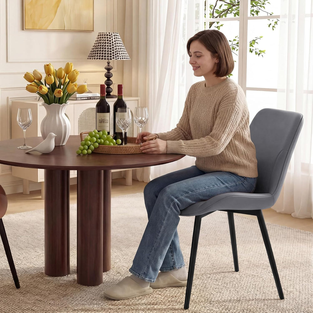 Dining Chairs Set of 4, Leather Dining Chairs for Dining Table Easy to Clean,...