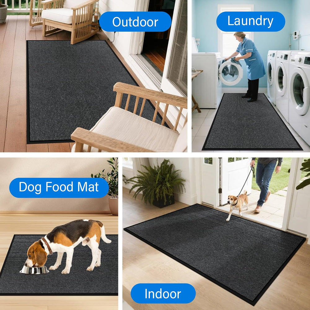 3' X 5' Durable Front Door Mat Indoor Outdoor Entrance, Commercial Do...