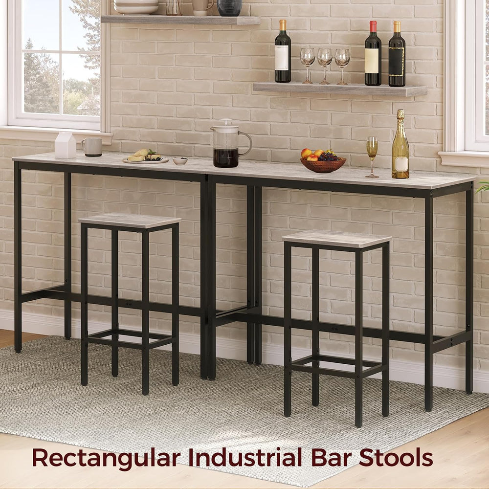 MAHANCRIS Set of 2 Bar Stools, 29.5" Tall Counter Bar Stools, Kitchen Br...
