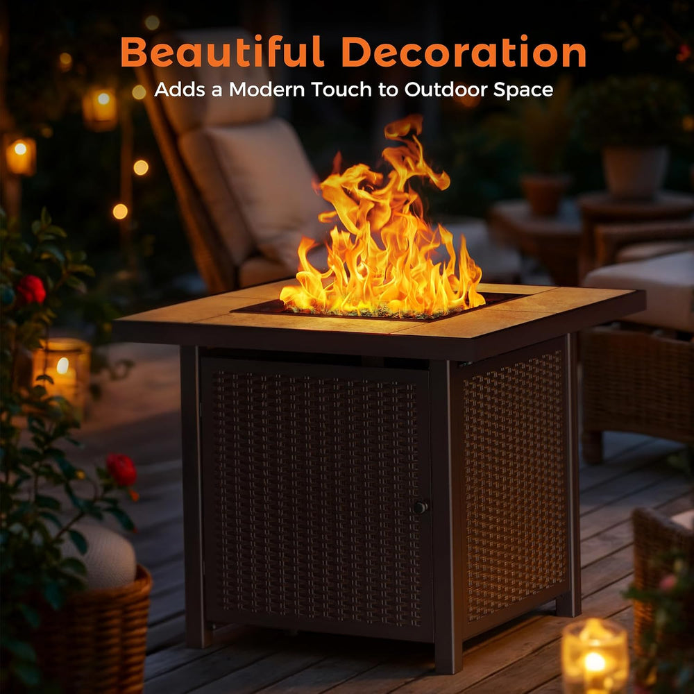 BALI OUTDOORS Propane Gas Fire Pit Table