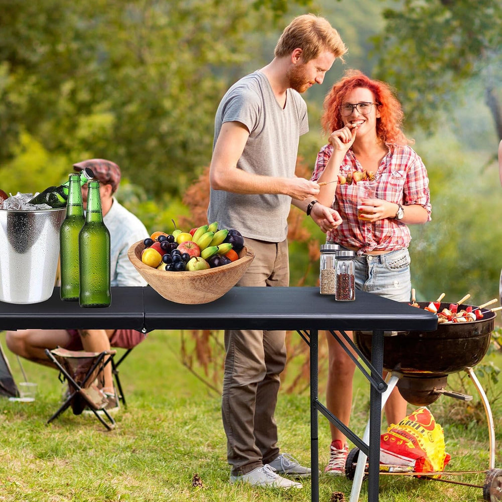 Gocamptoo Folding Table,4ft Indoor Outdoor Heavy Duty Portable Folding Square...