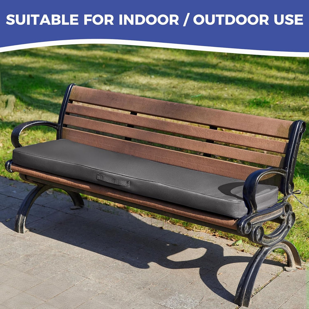 IPYNBAP Outdoor Bench Cushion Waterproof, 48x18x3 Inch, Dark Grey