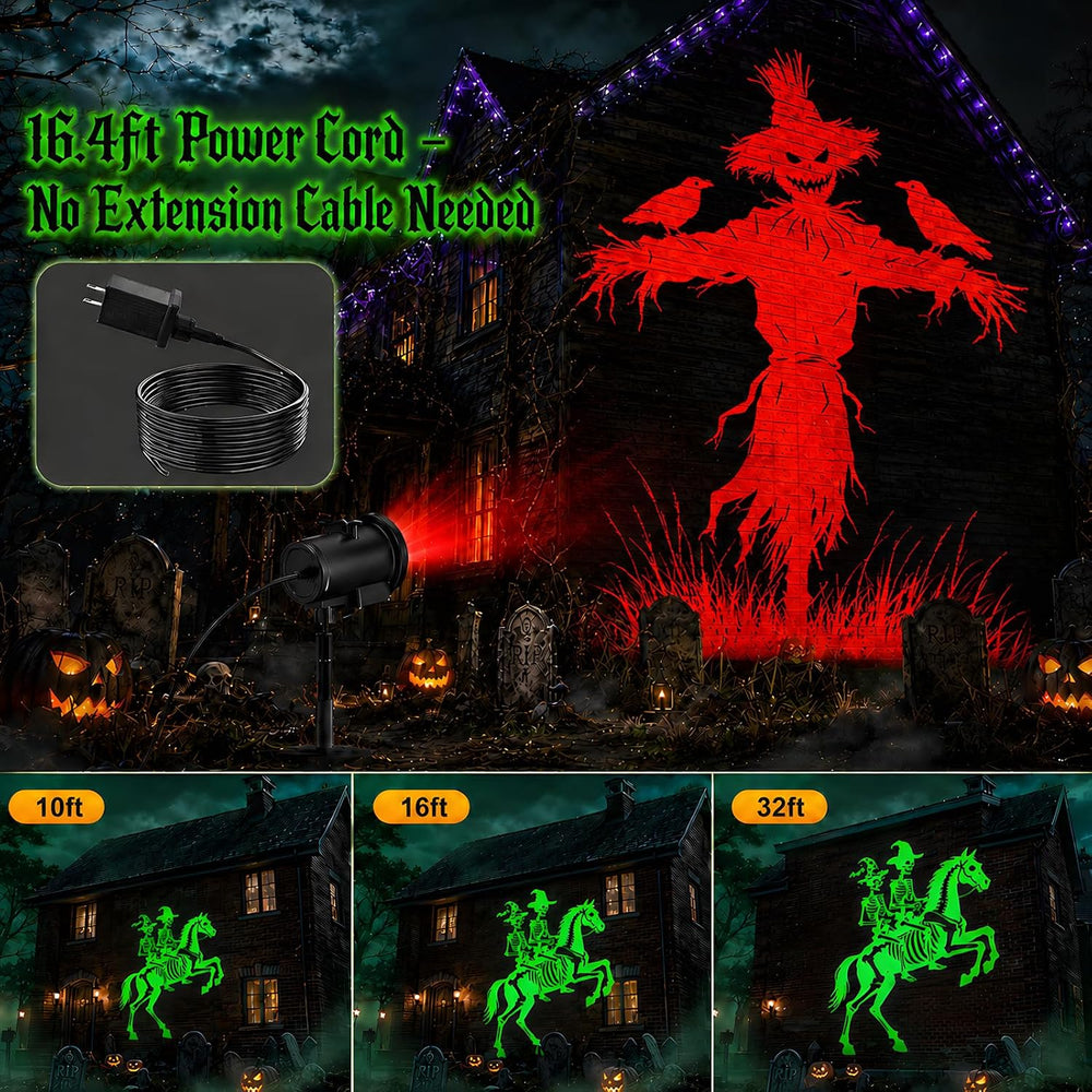 12-in-1 Halloween Projector Lights, Outdoor Dynamic Halloween Projector