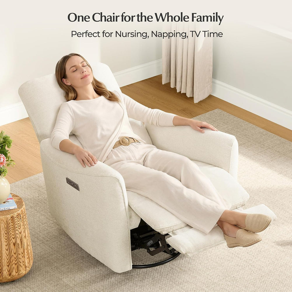 CHITA Power Swivel Glider Recliner Chair, Tall-Wide, Linen