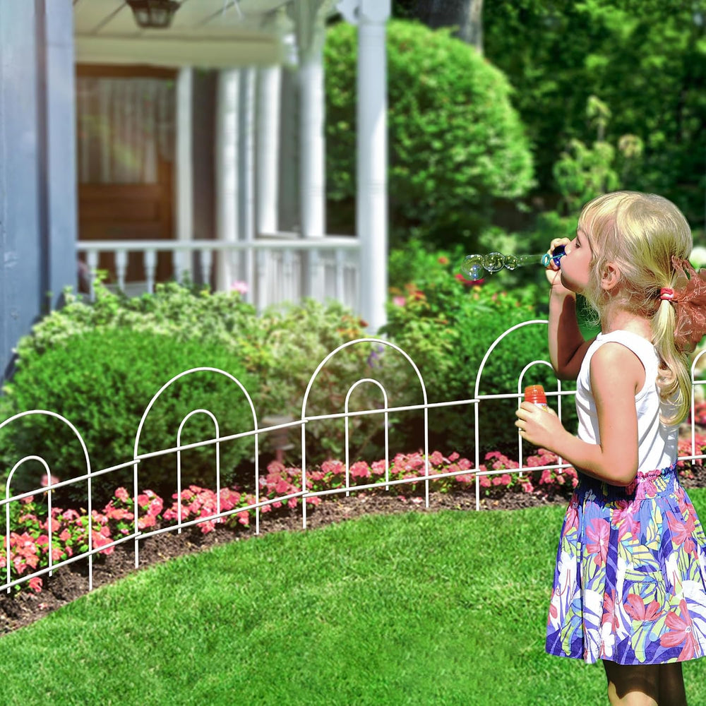 Decorative White Garden Fence Border 18inX50ft Flower Bed Garden Fencing