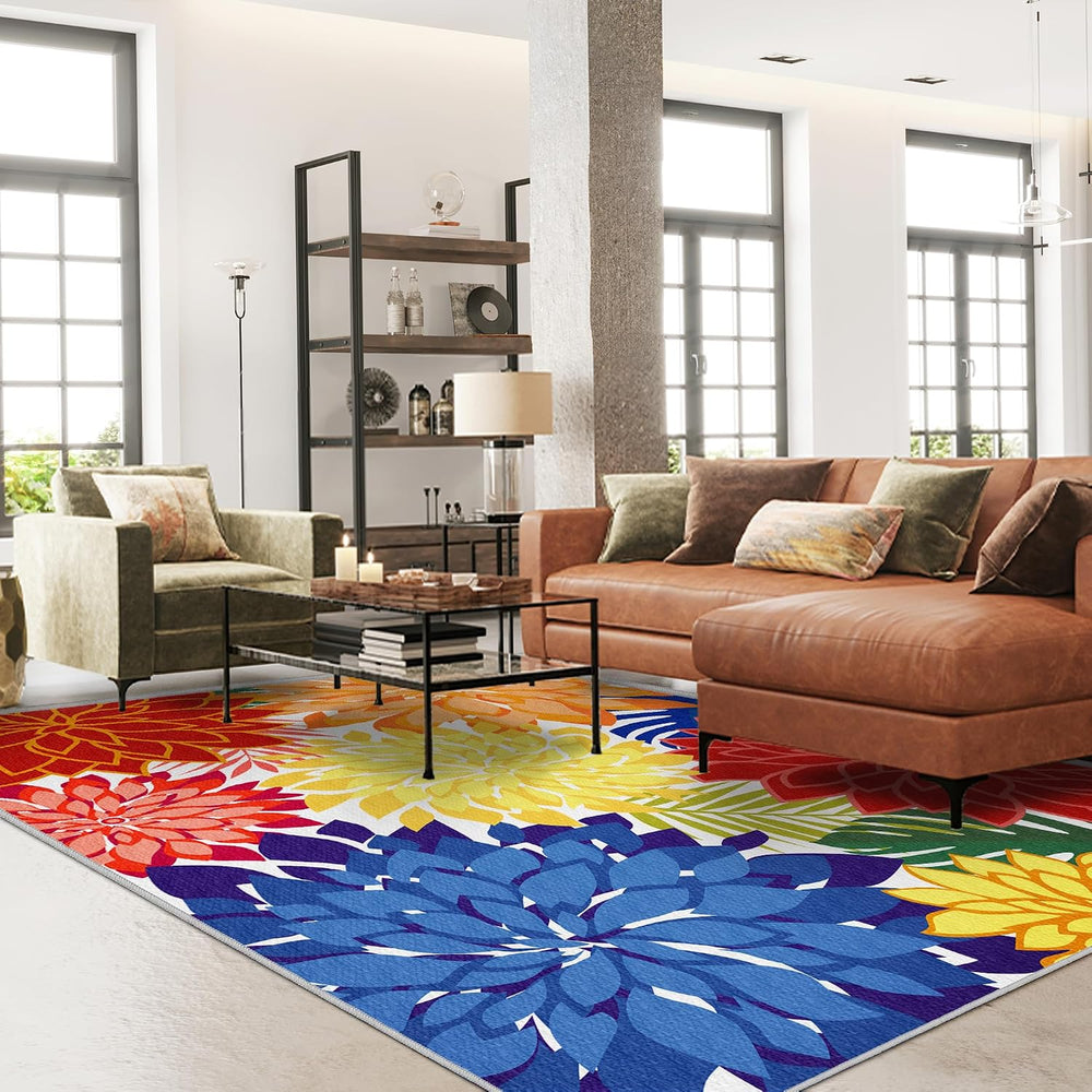 Arenarug Outdoor Rug Waterproof, Washable Patio Rug for Deck, 4x6, Colorful