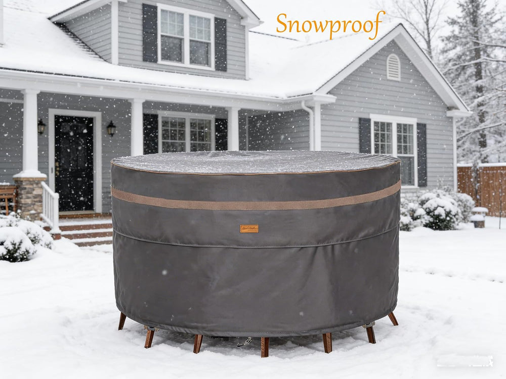 Round Patio Table Cover Outdoor Furniture Waterproof 96"Dia