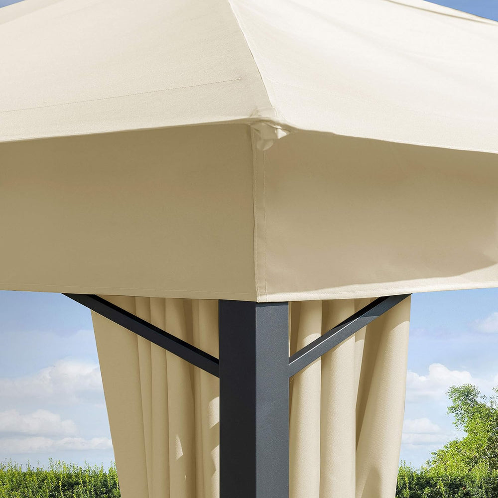 TOOLPORT 10x13 ft Gazebo, Champagne