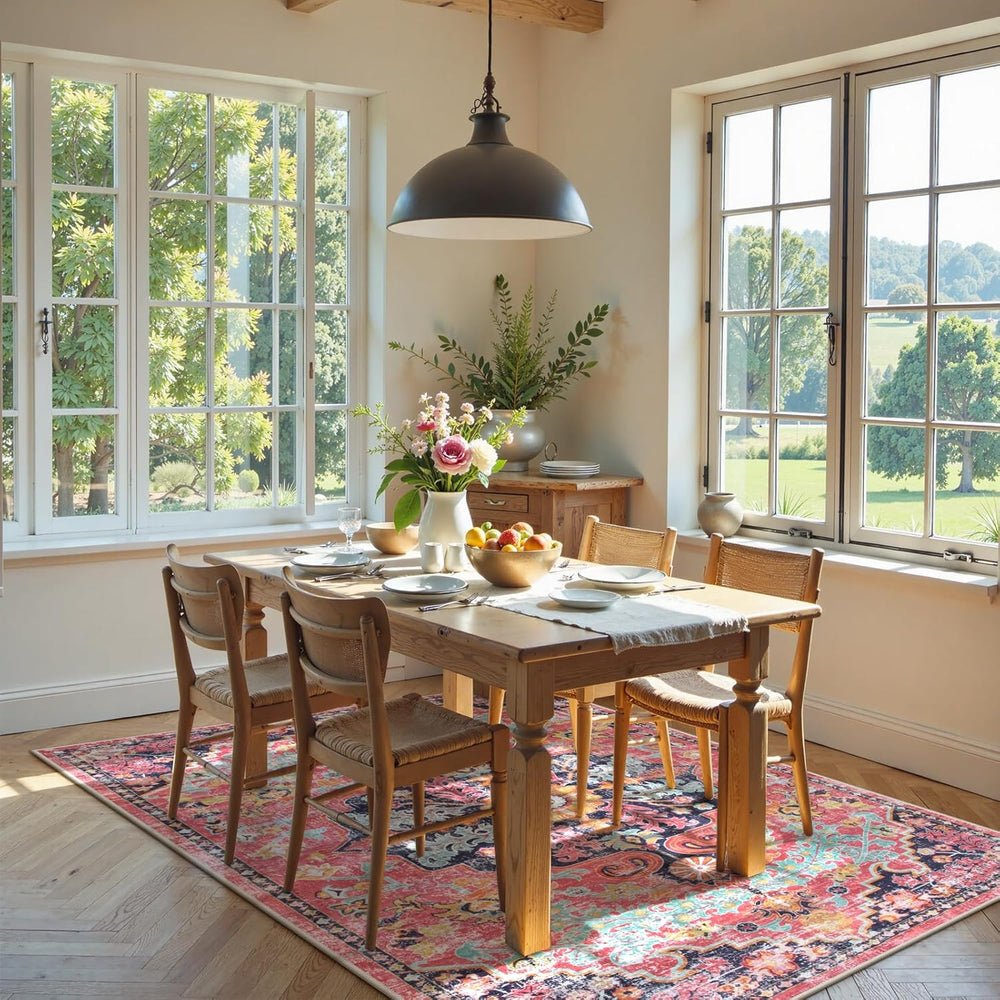 Lahome Reine 6x9 Area Rugs Machine Washable Area Rugs for Living Room, Non Sl...