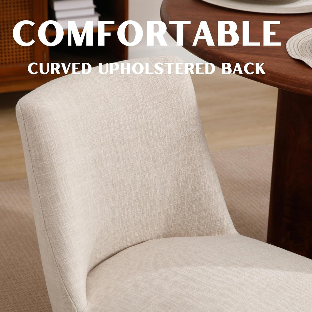 RIVOVA Upholstered Dining Chairs Set of 6, Modern Wooden Dining Room Chair Li...