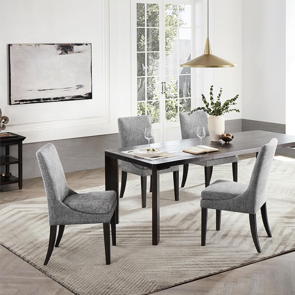 KISLOT Upholstered Dining Chairs Modern Sidechair Performance Fabric High Bac...