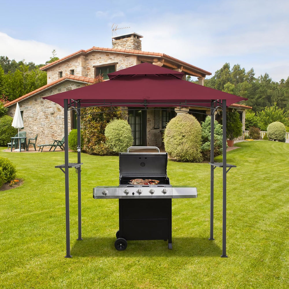 AECOJOY 8' x 5' Grill Gazebo, Grill Canopy for Outdoor Grill, 2- Tier...