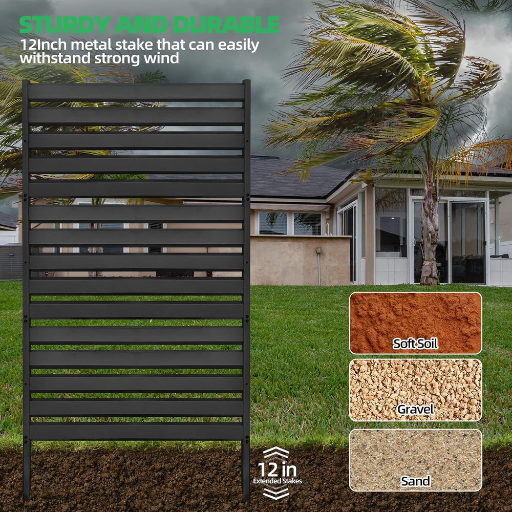 72" H x 38" W Air Conditioner Fence Screen Trash Can Privacy Fence ...