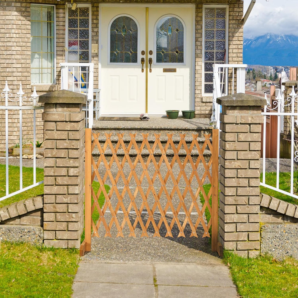 VINGLI 2 Packs Extendable Garden Fence, 27.55 Inch Tall Freestanding Accordio...