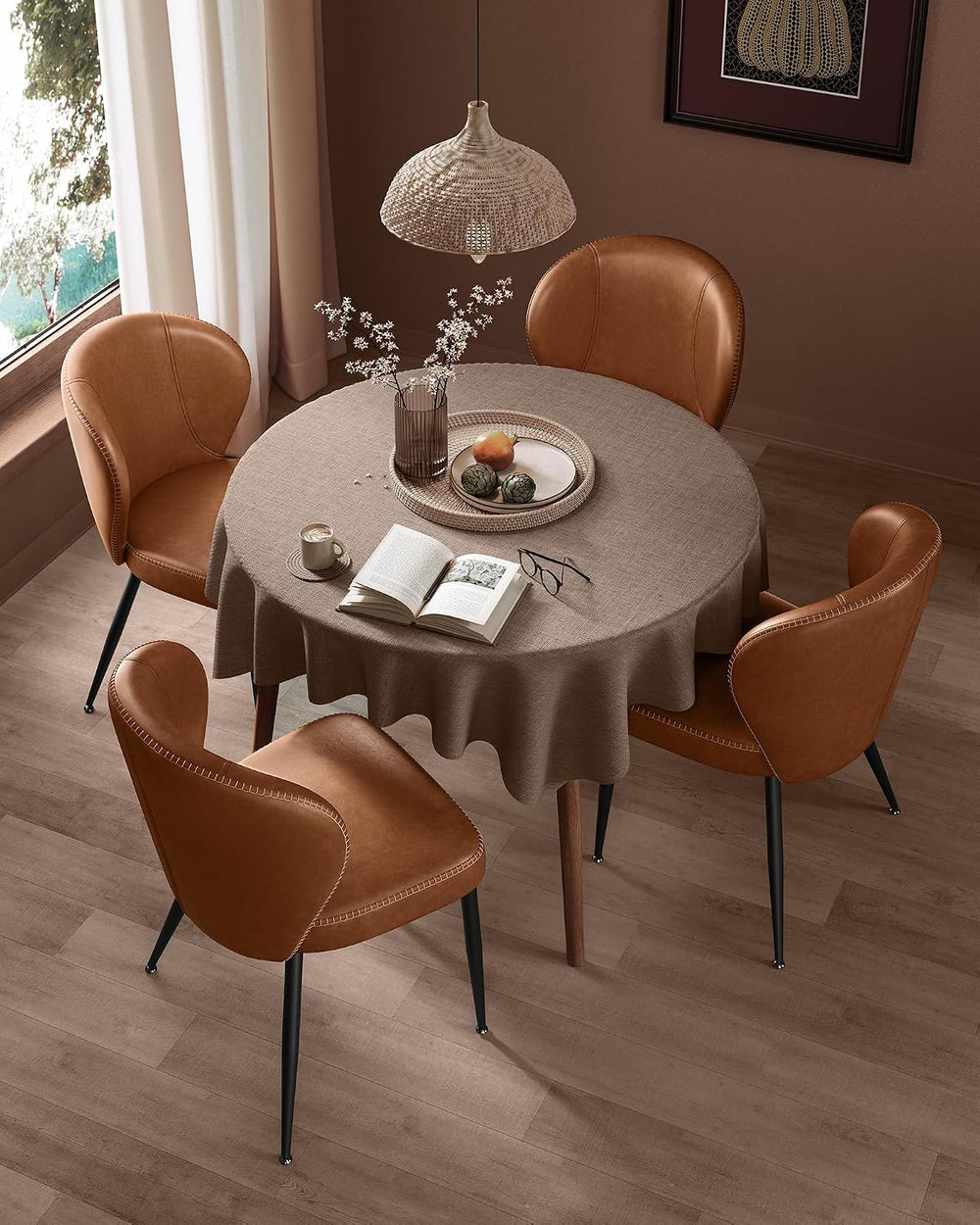 VASAGLE Dining Chairs Set of 6, Upholstered Kitchen Chairs
