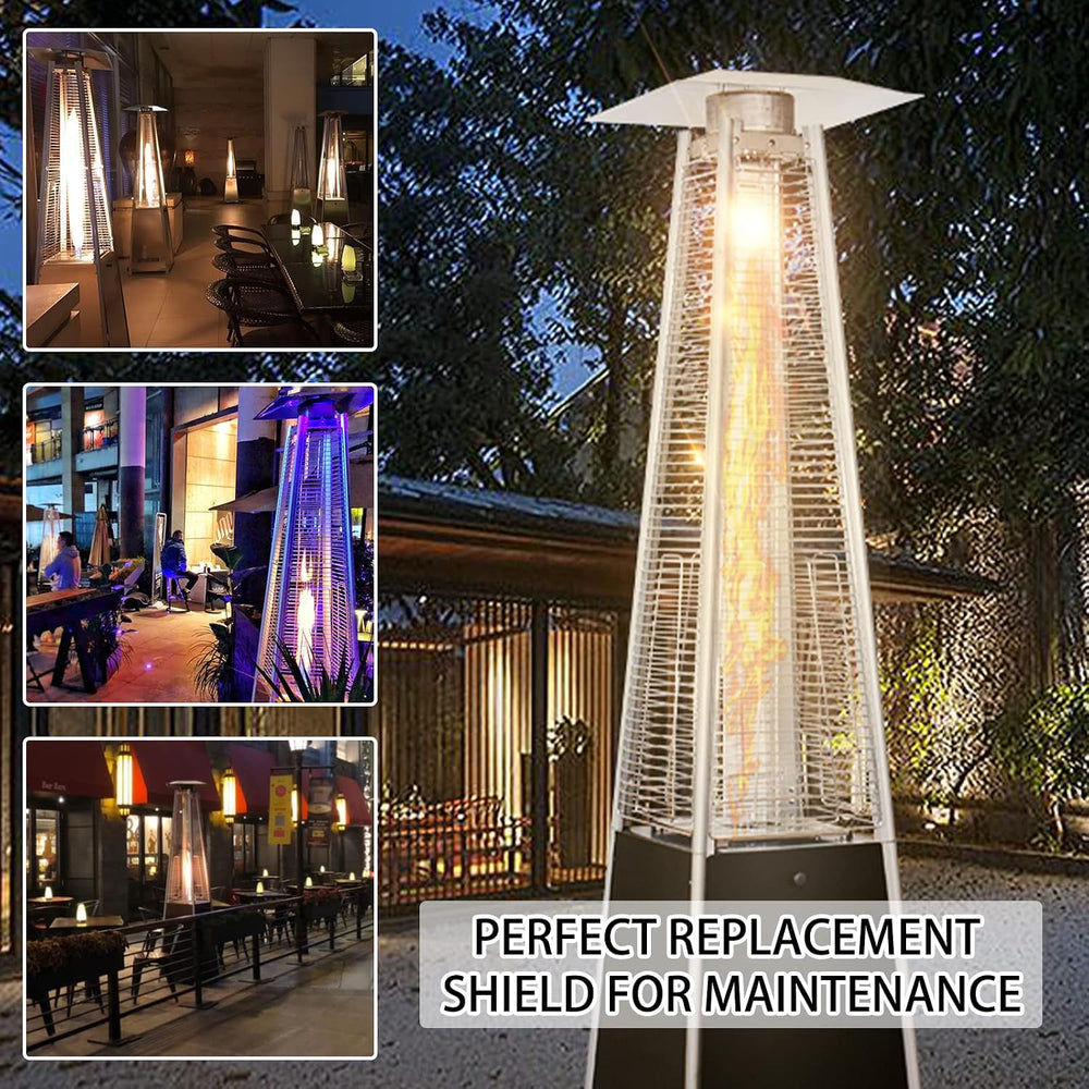 Patio Heater Heat Shield, Square Aluminum Heat Reflector Shield Replacement T...