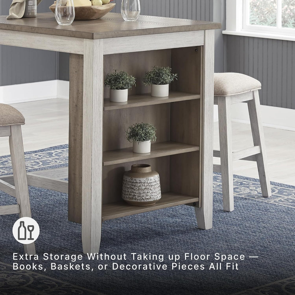 Signature Design by Ashley Skempton 3-Piece Counter Height Dining Table Set