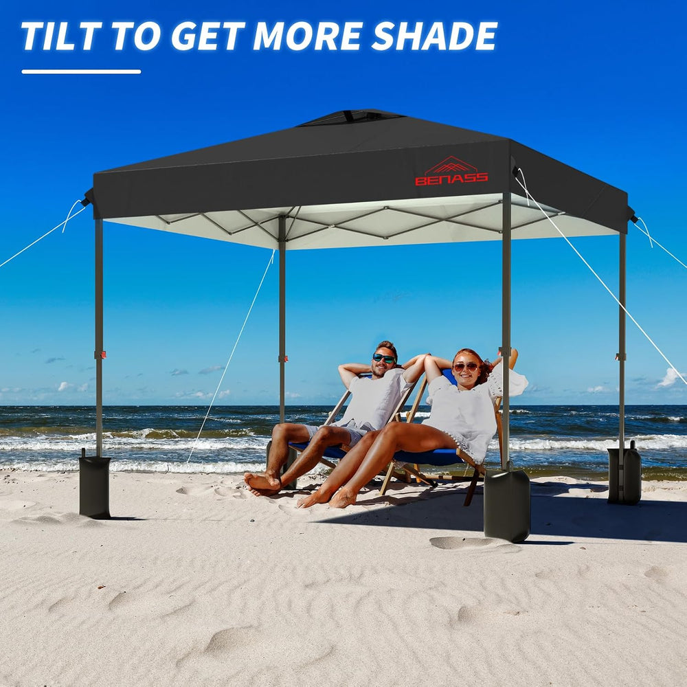 10x10 Pop Up Canopy Tent, Black