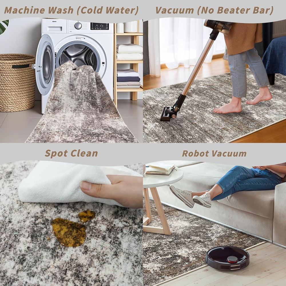 3x10 ft Long Hallway Runner Rug – Non-Slip Washable Kitchen Floor Rug with Ru...