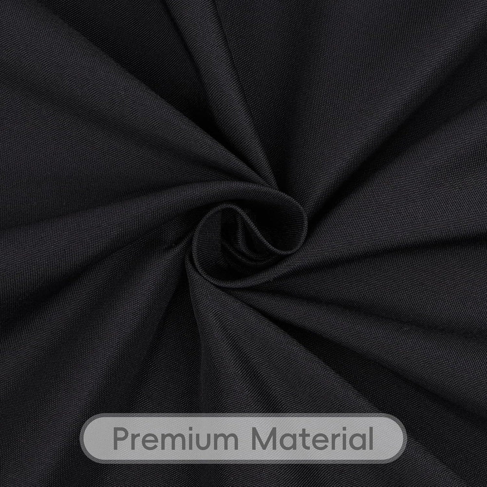 8 Pack Black Tablecloth 60 x 102 Inch Polyester Table Cloth for 6 Foot Rectan...