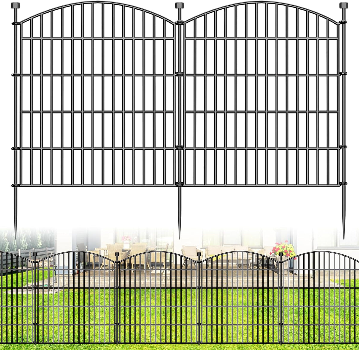 10 panel no dig decorative garden fence 32", main product view