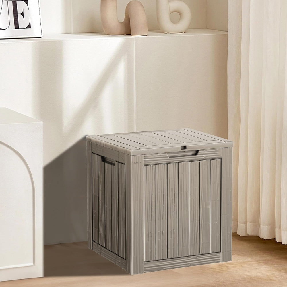 35 Gallon Resin Deck Box, Waterproof Outdoor Storage Bin for Patio, Poolside,...
