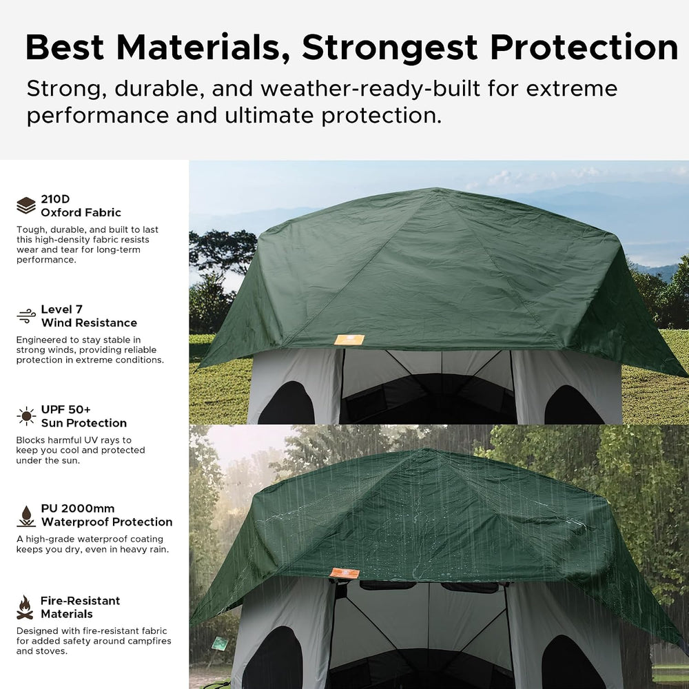 Space Acacia Lite Camping Tent, Pop Up Tents for Camping, Lightweight & D...
