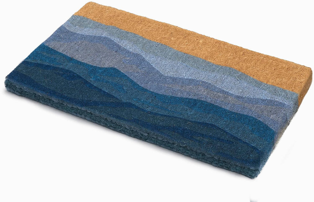 Fab Habitat Geometric Abstract Nature Extra Thick Doormat - Handwoven, Durabl...