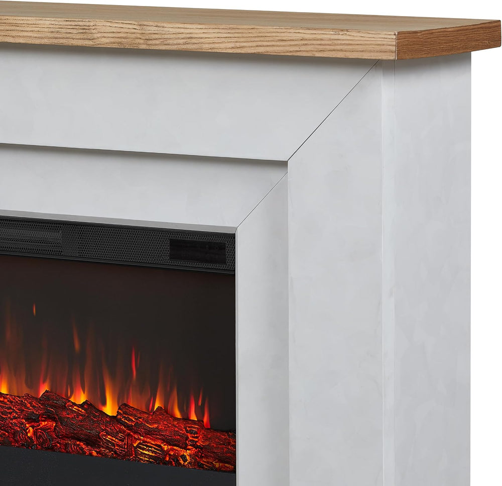 Real Flame Malie 68" Landscape Electric Fireplace with Mantel for Living...