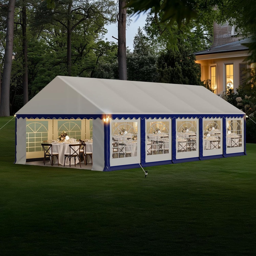 GREEN PARTY 16x32 ft Party Tent Heavy Duty, Outdoor Wedding Commercial Tent